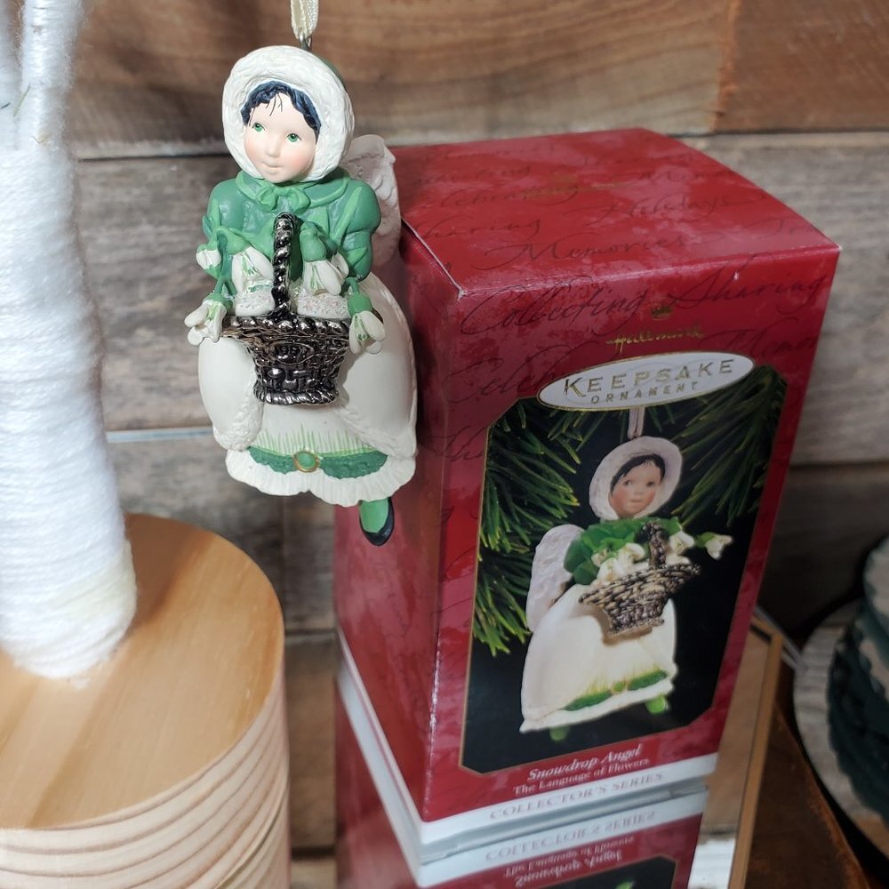 1997 HallMark Keepsake Ornament Snowdrop Angel: The Language of Flowers